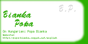 bianka popa business card